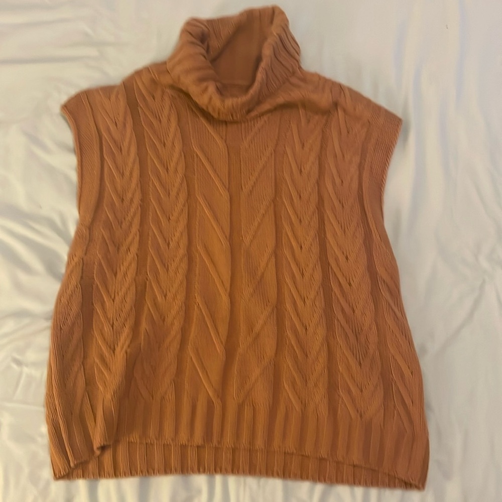 Cowl Neck Sweater, Tan
